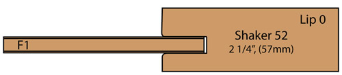 cross section of Lancaster Kitchen Cabinet Door